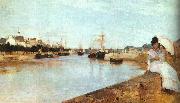 Berthe Morisot The Harbor at Lorient oil painting on canvas